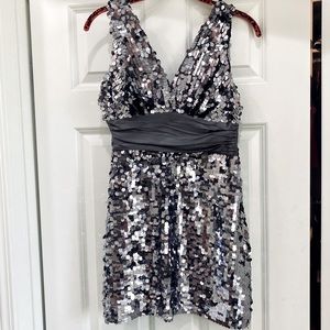 Silver Sequin Dress, Small